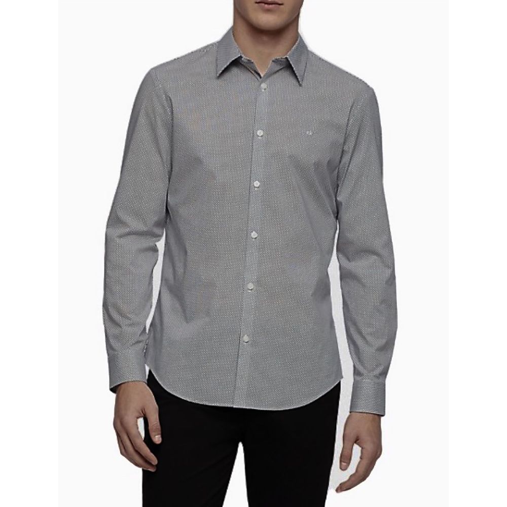 Calvin Klein Men’s XL Gray Button Up Dress Shirt